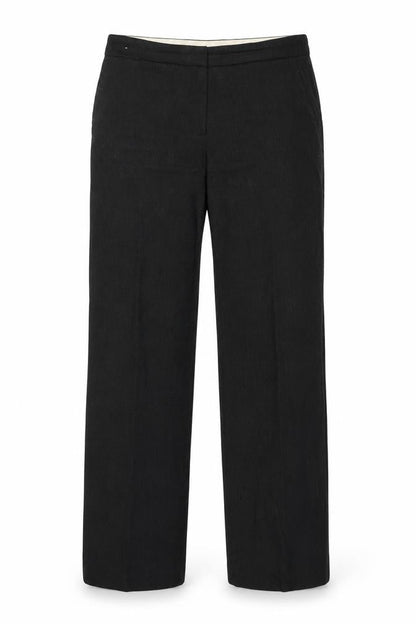 Front view of Next women’s black regular fit trousers, size UK 12
