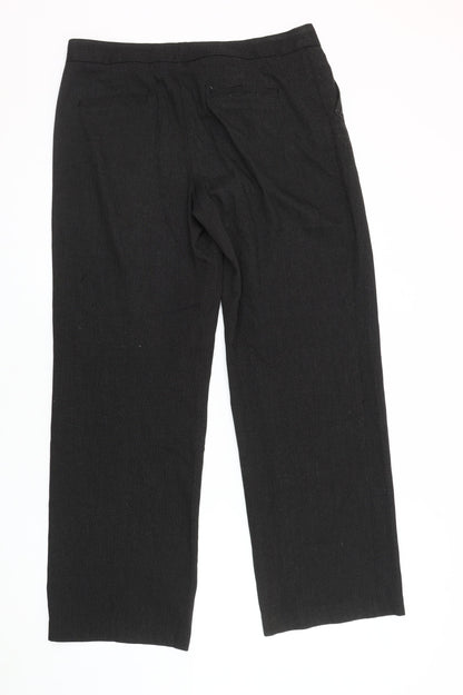 Back view of Next women’s black regular fit trousers, size UK 12