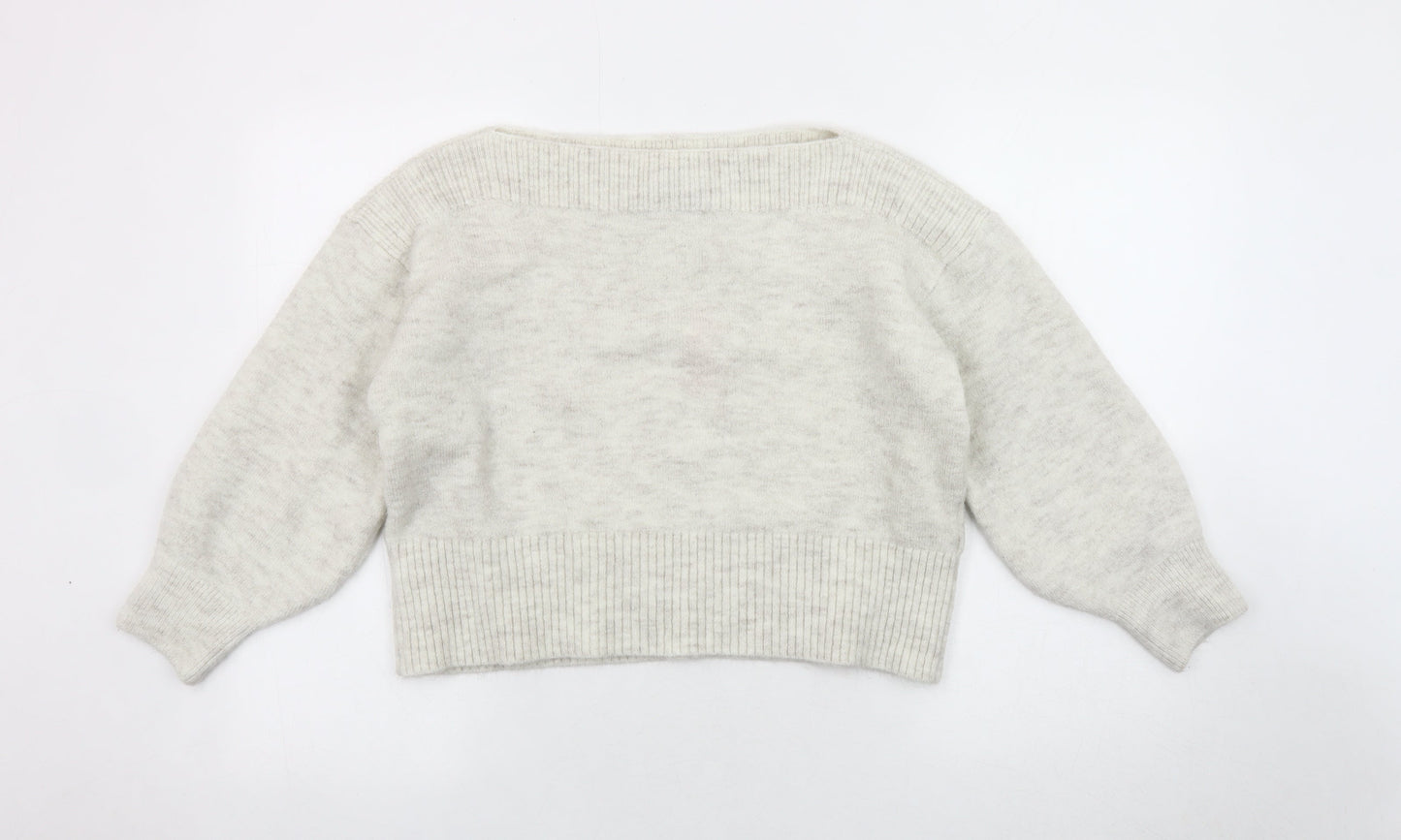 Marks and Spencer Women's Ivory Knit Jumper L