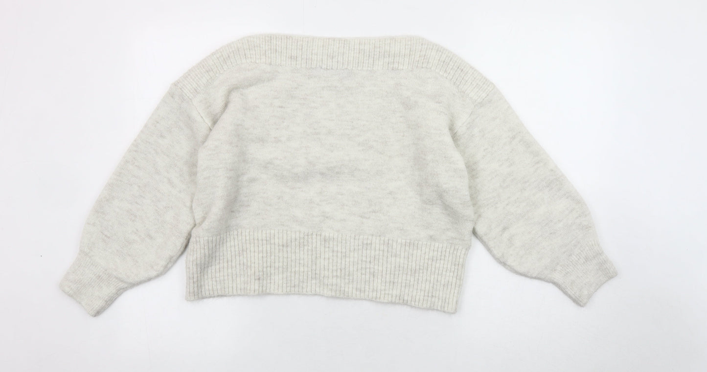 Marks and Spencer Women's Ivory Knit Jumper L