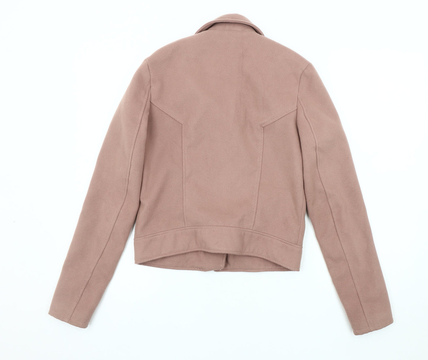 H&M Women's Brown Motorcycle Jacket, Size 6, Autumn/Spring