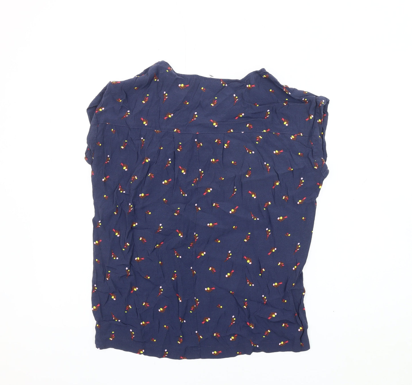 Next Women's Multicoloured Floral Cotton Blend Top