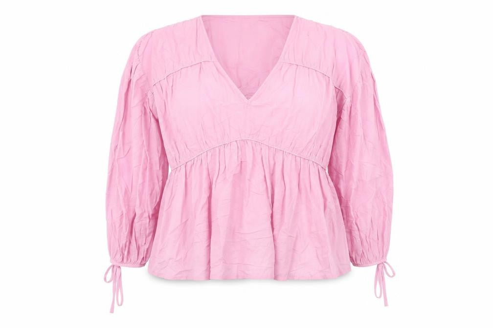 Per Una Women's Pink Tunic Blouse, Size 12, V-Neck