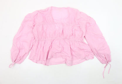Per Una Women's Pink Tunic Blouse, Size 12, V-Neck