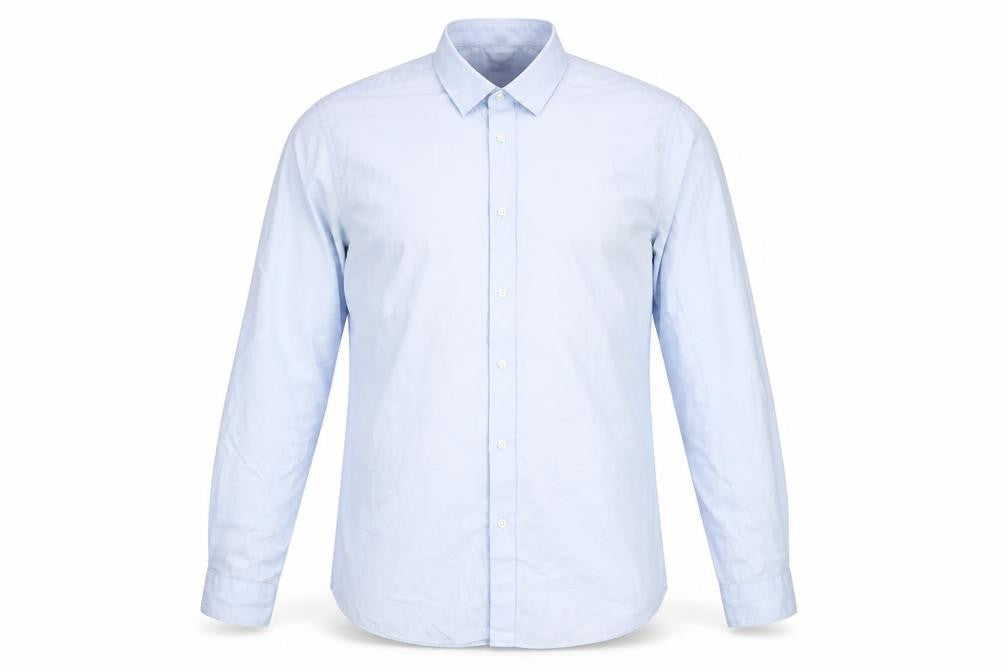 River Island Men's Blue Long Sleeve Button-Up Shirt M