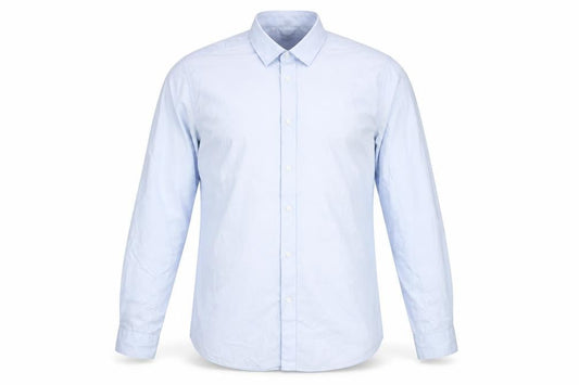 River Island Men's Blue Long Sleeve Button-Up Shirt M