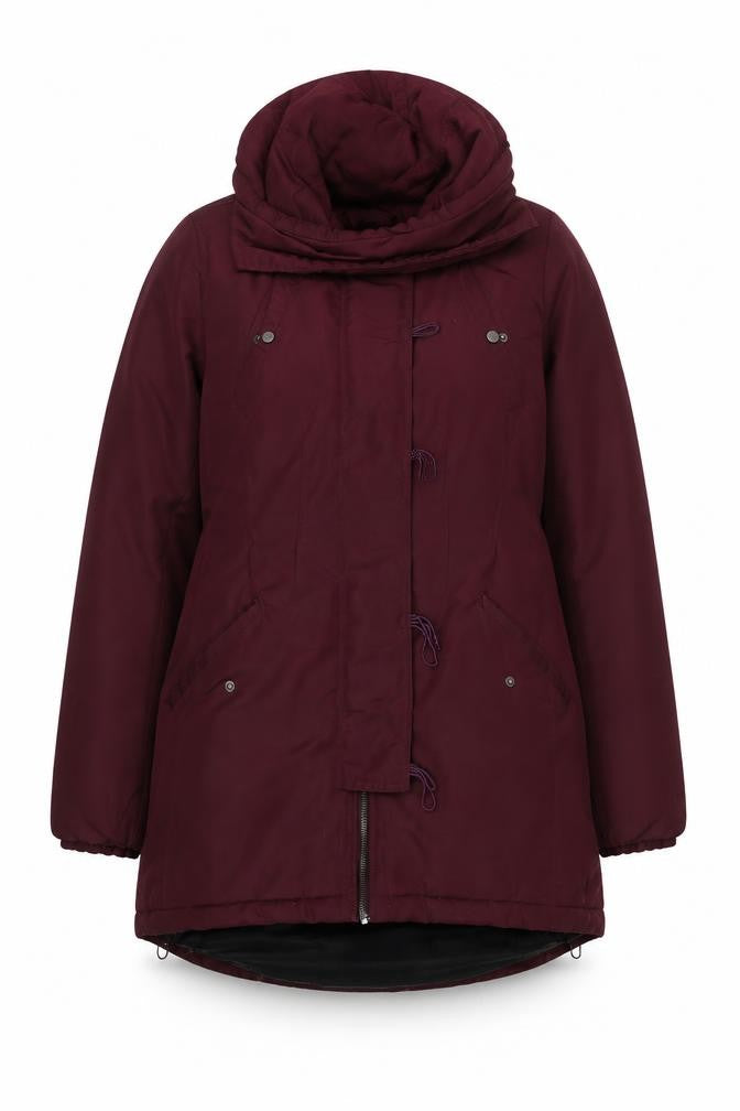 Lipsy Women's Maroon Parka Coat Size 14