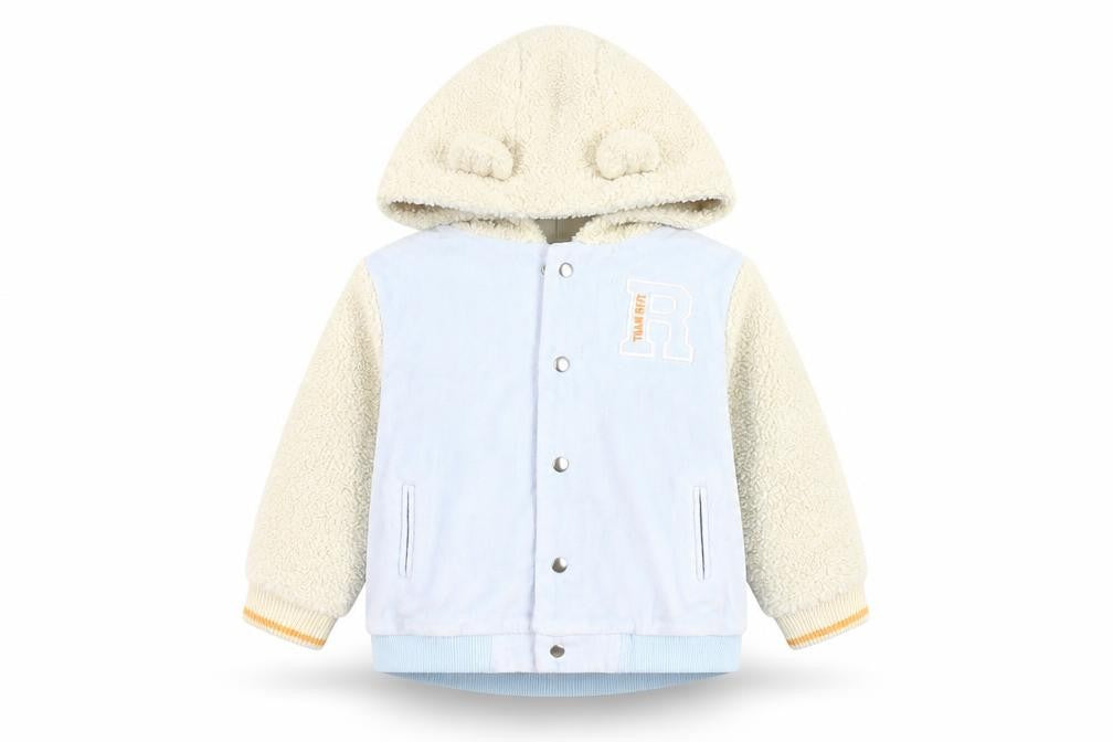 River Island Unisex Varsity Jacket 18-24 Months Blue/Ivory