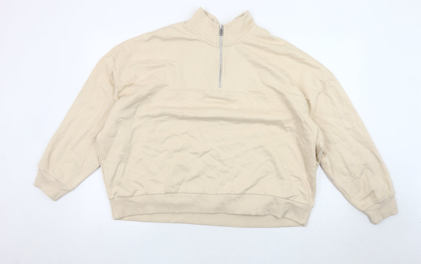 Marks and Spencer Women's Beige XL Henley Sweatshirt