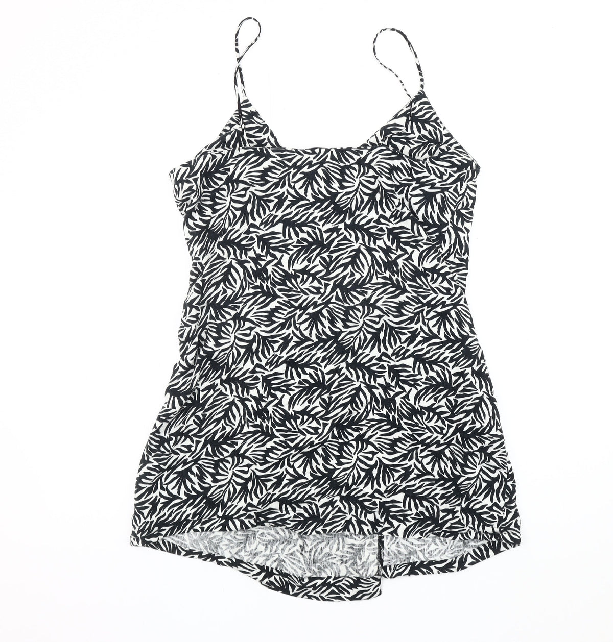 Topshop Women's Black Printed Sleeveless Dress UK 10