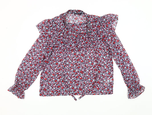 Marks and Spencer Women's Floral Blouse Size 12 Multicoloured