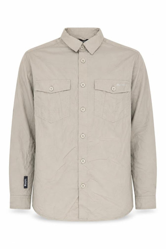 Mountain Warehouse Men's Beige S Long Sleeve Button-Up