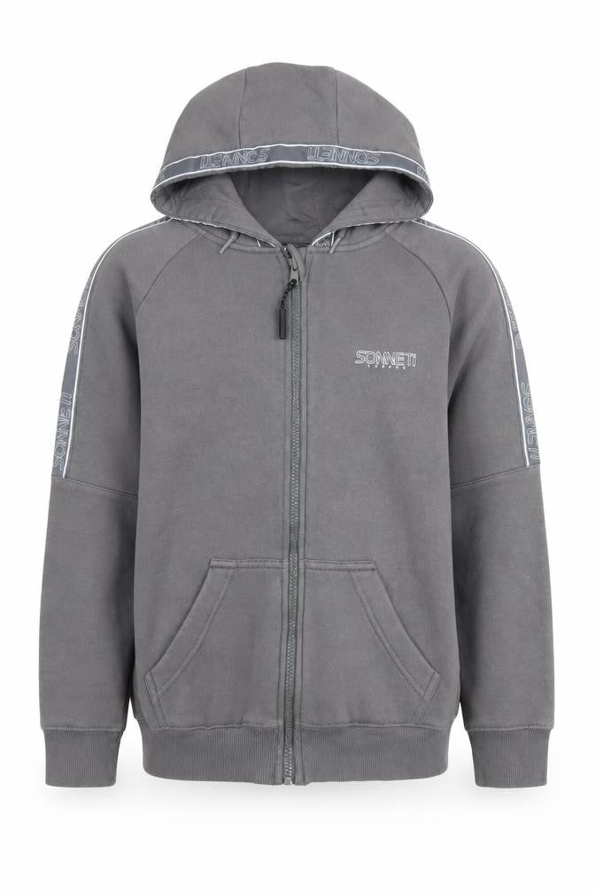 Sonneti Boys Grey Full Zip Hoodie M - Casual & Stylish