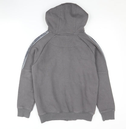 Back view of Sonneti boys’ grey full zip hoodie m - casual & stylish