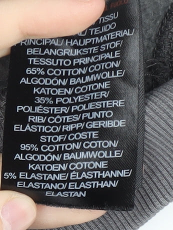 Close-up detail of Sonneti boys’ grey full zip hoodie m - casual & stylish