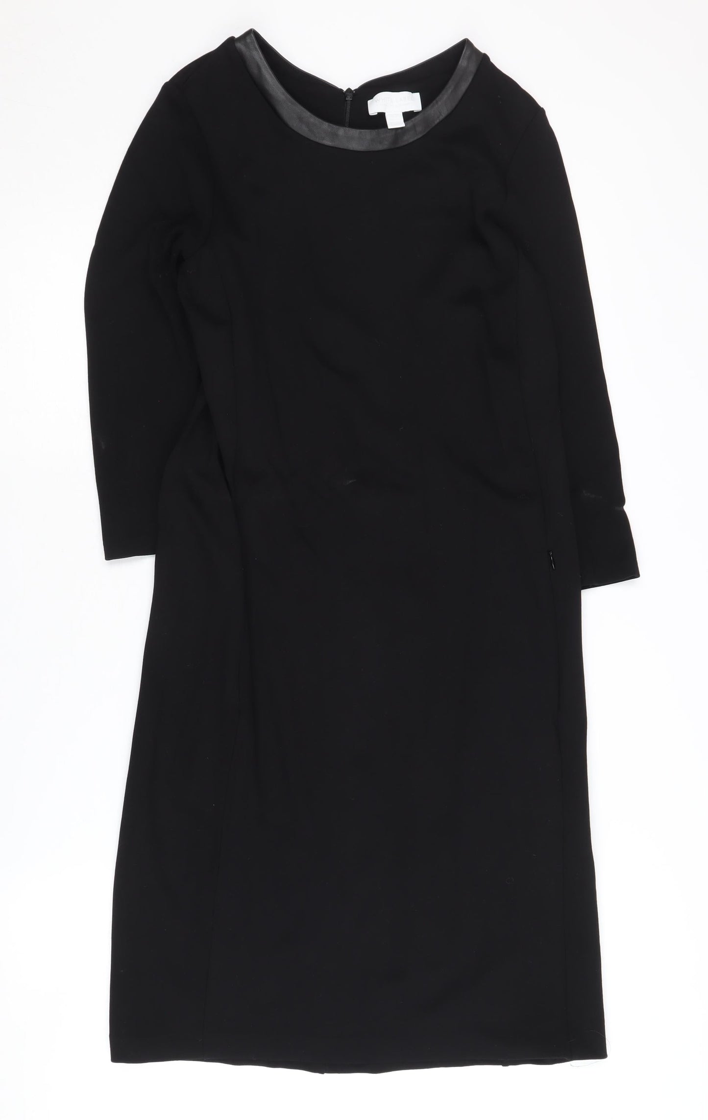 The White Company Women's Black Sheath Dress Size 10