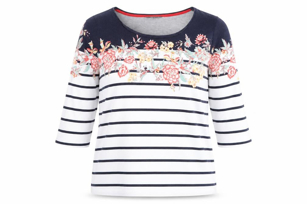 Laura Ashley Women's Multicoloured 3/4 Sleeve Top