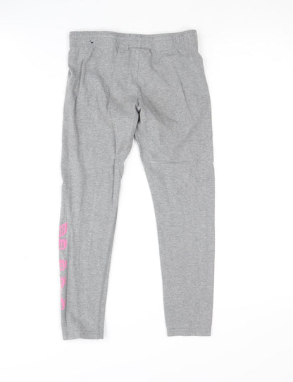 Back view of Nike girls’ grey leggings - m - tight fit