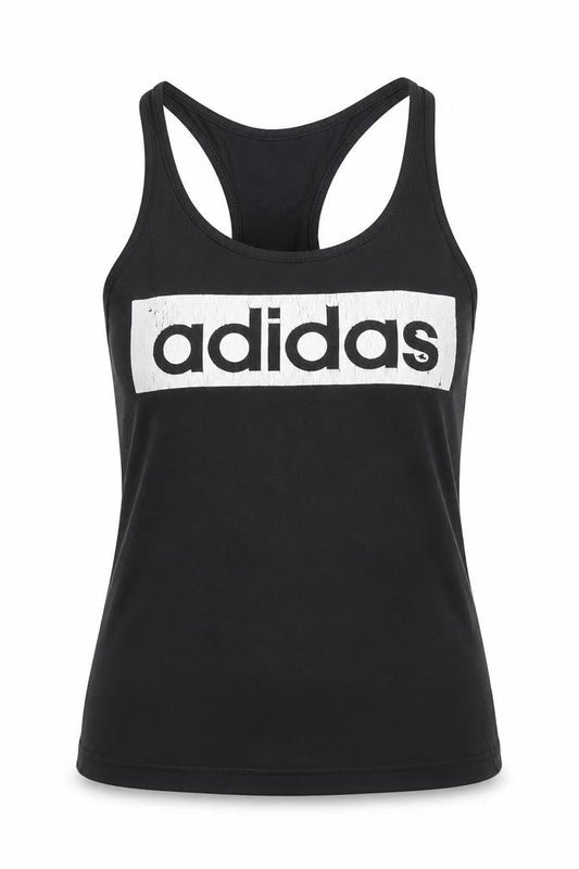 Front view of Adidas Women's Black Tank Top - Small, Stylish & Breathable