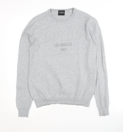Additional front view of Guess Women's Grey jumper, XS, Crew Neck