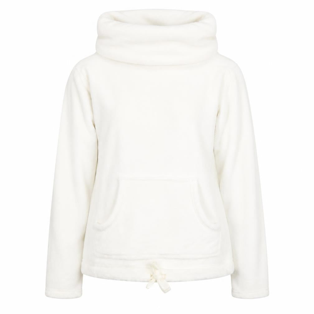 Fat Face Women's White Cowl Neck Winter Sweatshirt Size 8