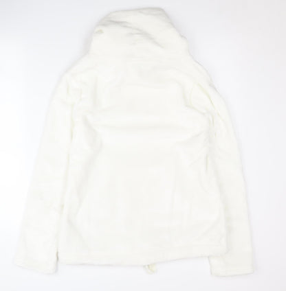 FatFace Women's White Cowl Neck Winter Sweatshirt Size 8