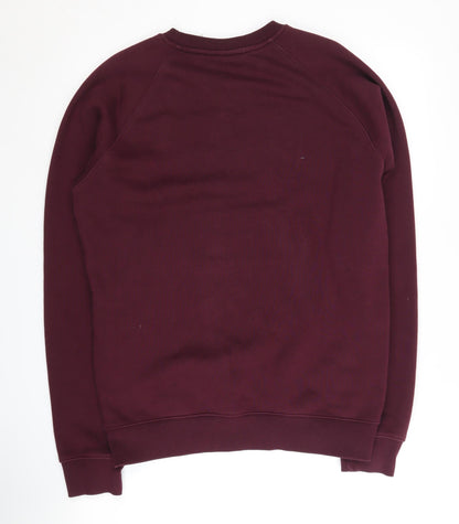 Back view of Adidas Men's Purple Pullover Sweatshirt, size S