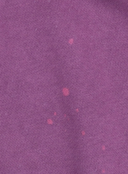 Close-up detail of Adidas Men's Purple Pullover Sweatshirt, size S