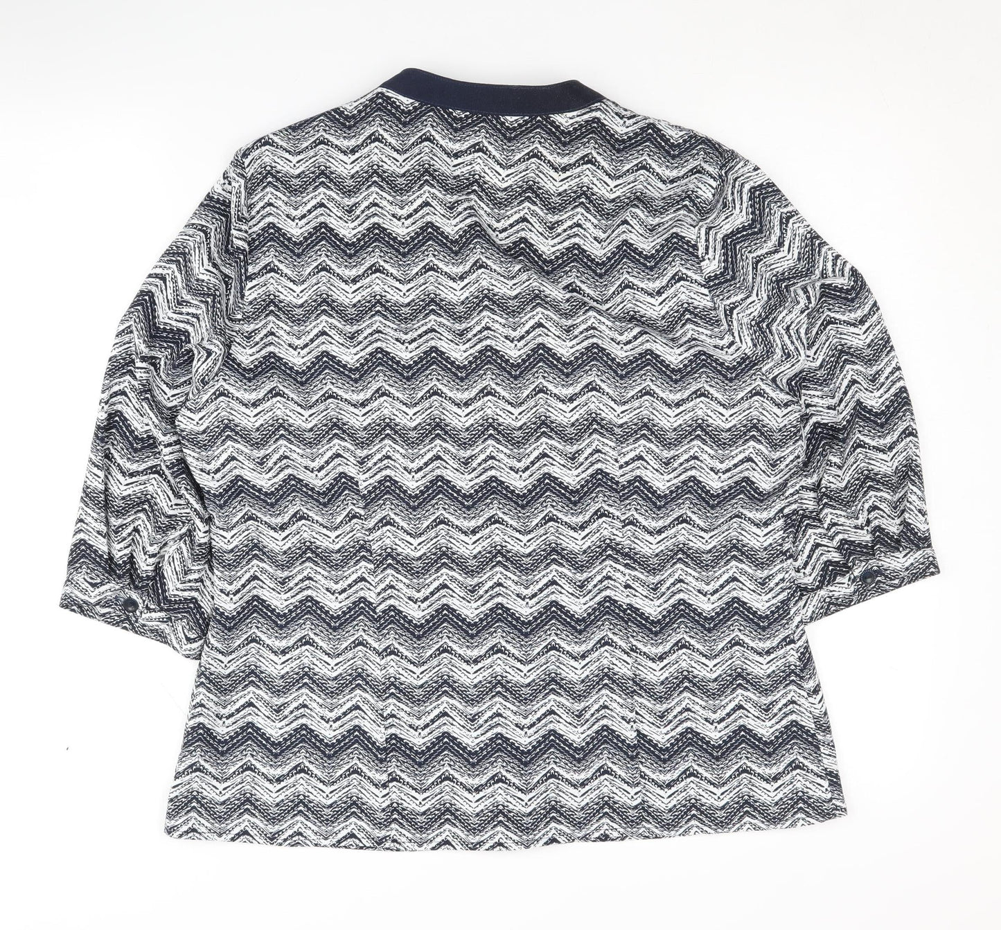 Eastex Women's Multicoloured Geometric Button-Up Top