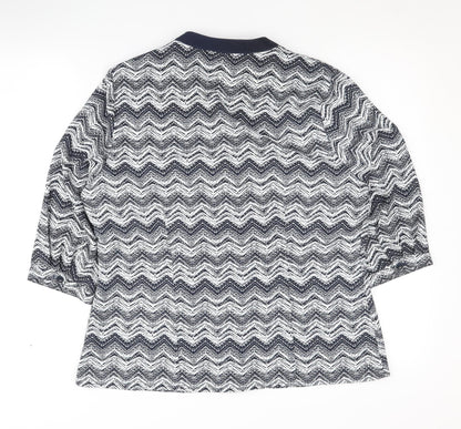 Eastex Women's Multicoloured Geometric Button-Up Top