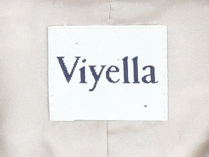 Viyella Women's Beige Blazer, Size 12, Lined, Striped