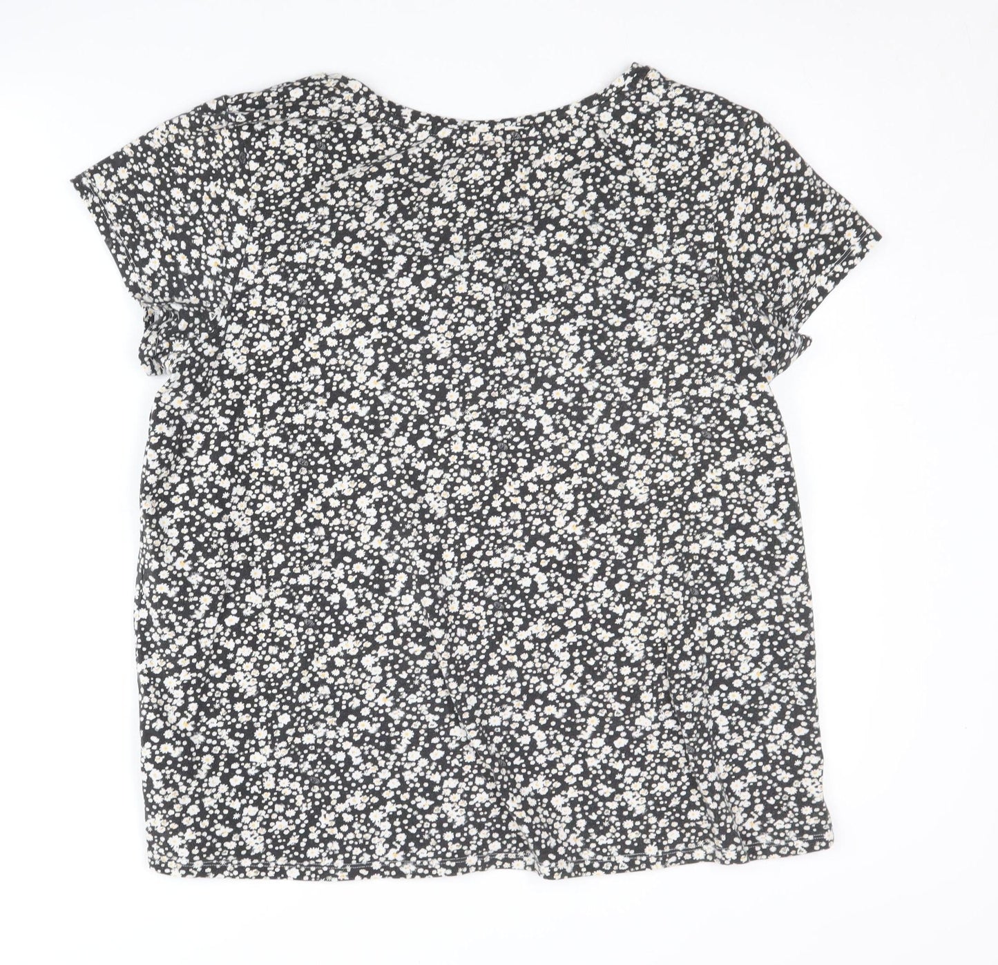Animal Women's Black Floral T-Shirt Size 16