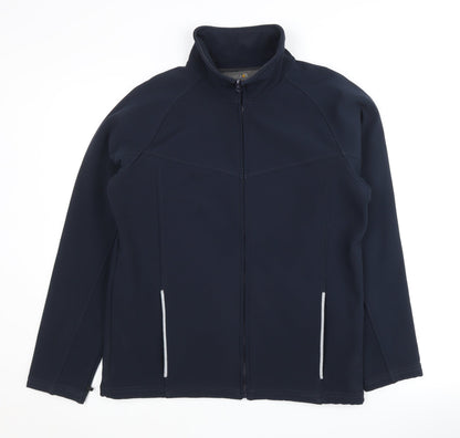 Additional front view of Regatta women’s blue softshell jacket, size UK 34