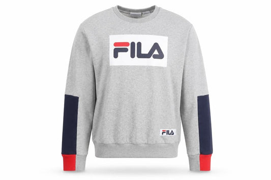Fila Unisex Grey Logo Sweatshirt, Size S, Pullover