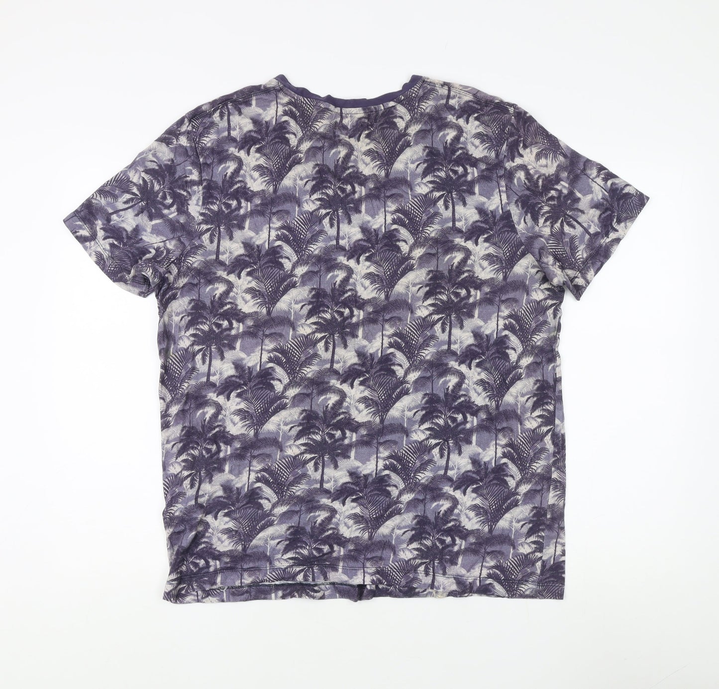 Selected Homme Unisex Purple Tropical T-Shirt 2XL