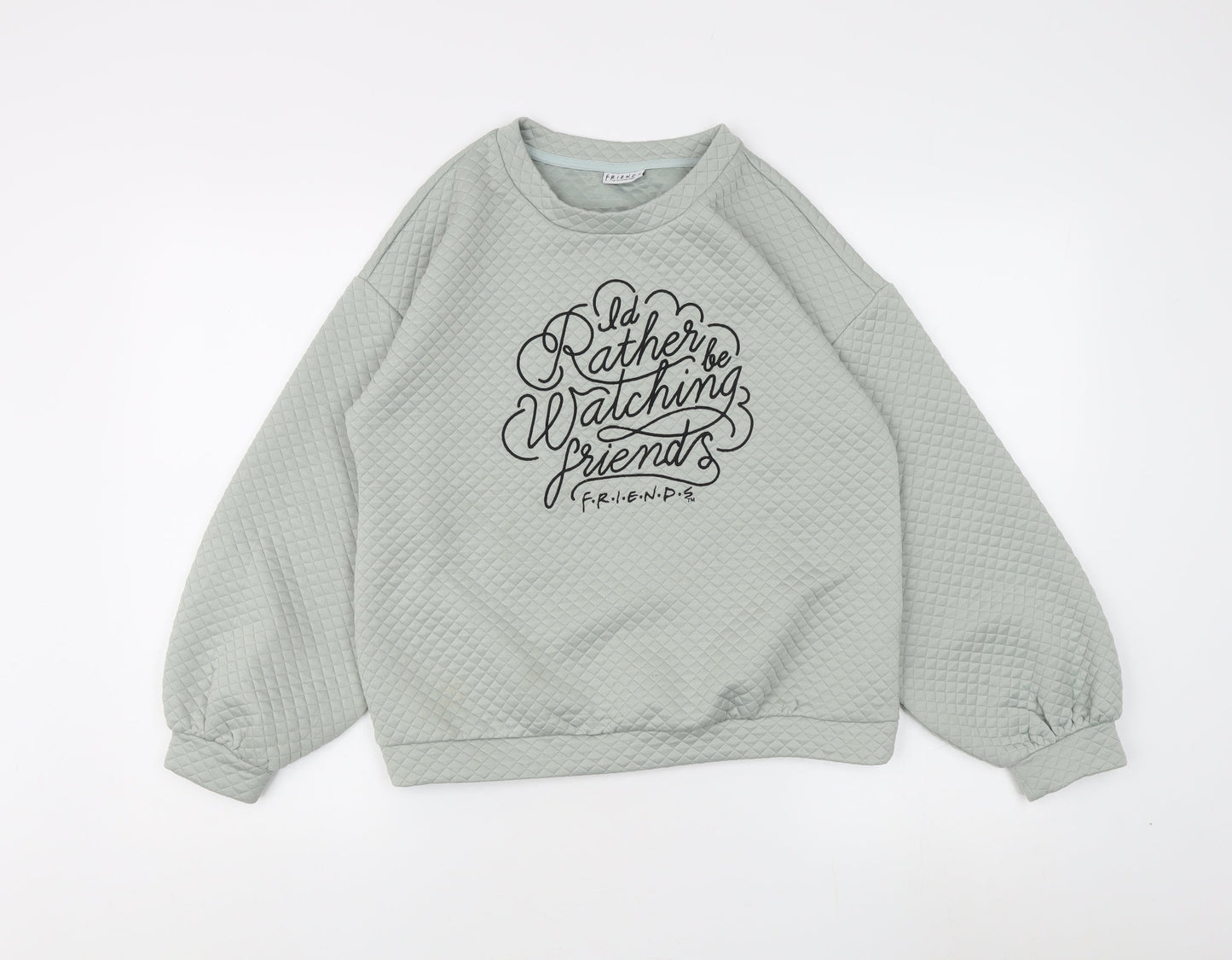 FRIENDS Women's Green Pullover Sweatshirt Size 8/10