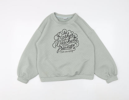 FRIENDS Women's Green Pullover Sweatshirt Size 8/10