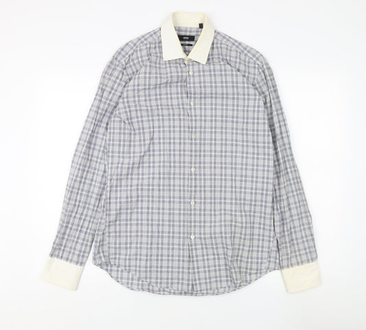 BOSS Men's Multicoloured Slim Fit Dress Shirt 39