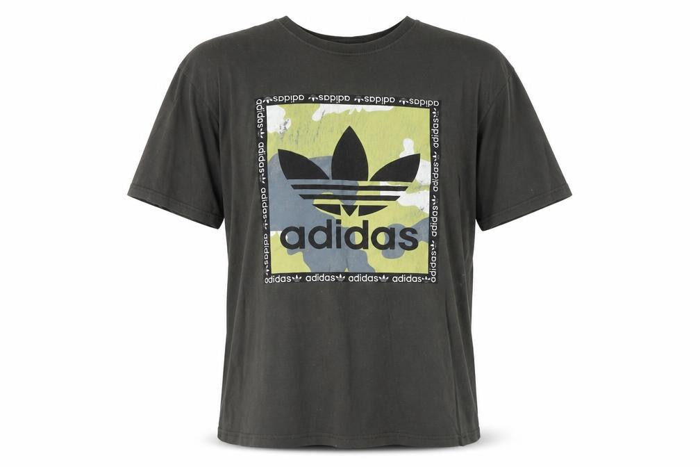 Adidas Men's Black Graphic T-Shirt L