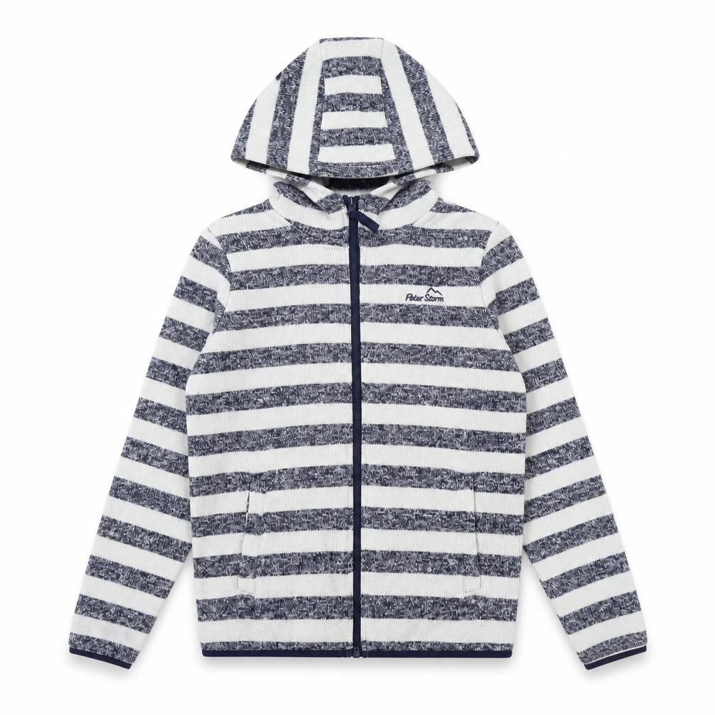 Peter Storm Boys Grey Striped Hooded Jacket Size 9-10