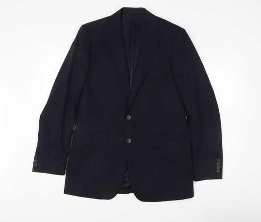 Reiss Men's Blue Slim Fit Formal Blazer, Size 38R