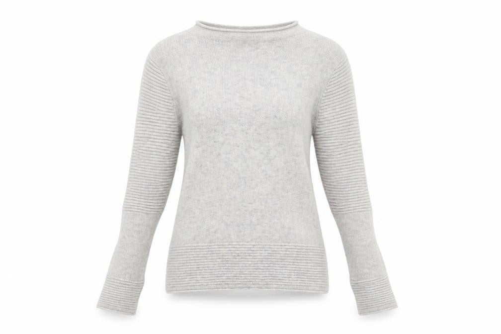 Banana Republic Women's Grey Petite Wool Pullover Jumper