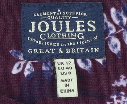 Joules Women's Floral Tunic Blouse, Size 12, Multicoloured