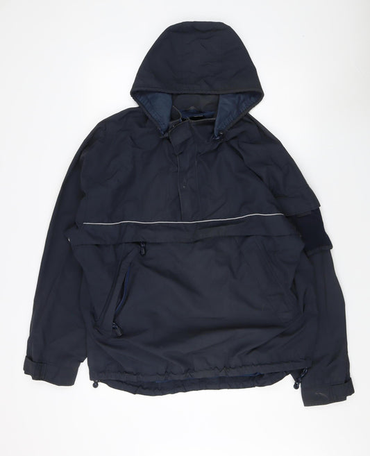 GAP Men's Blue L Pullover Hoodie, Hooded, Relaxed Fit