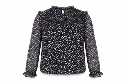 Oasis Women's Black Floral Blouse, Size S