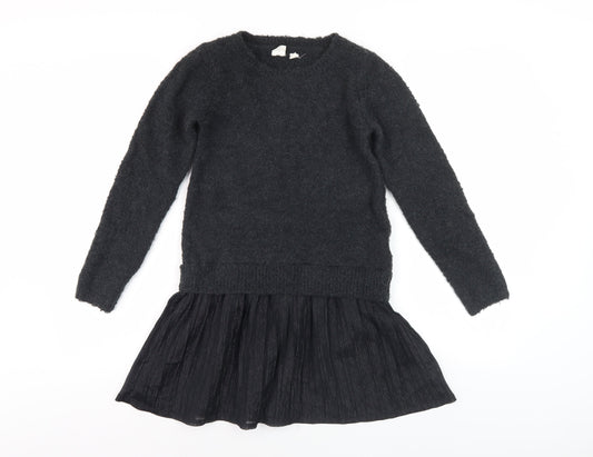 GAP Kids Girls Black Long Sleeve Dress, 10-11 Years