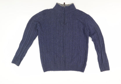 Daniele Bla Men's Blue Small Pullover Jumper
