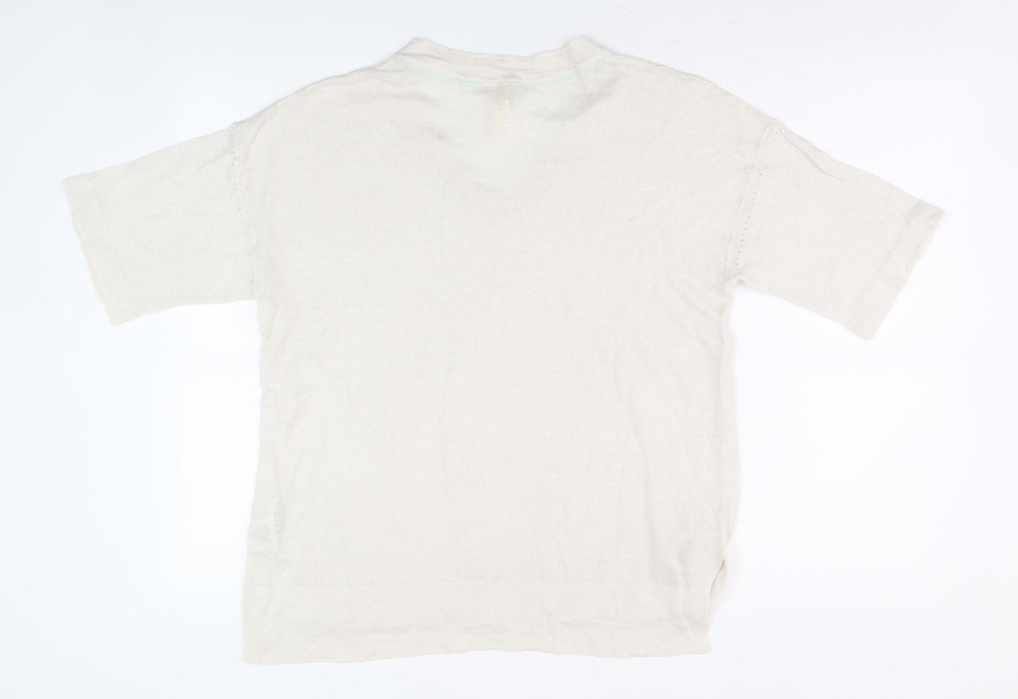Ivory Women's Pullover Jumper, UK 10, V-Neck Lightweight