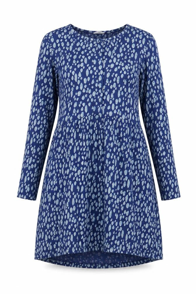 Fat Face Women's Blue Geometric Dress Size 10