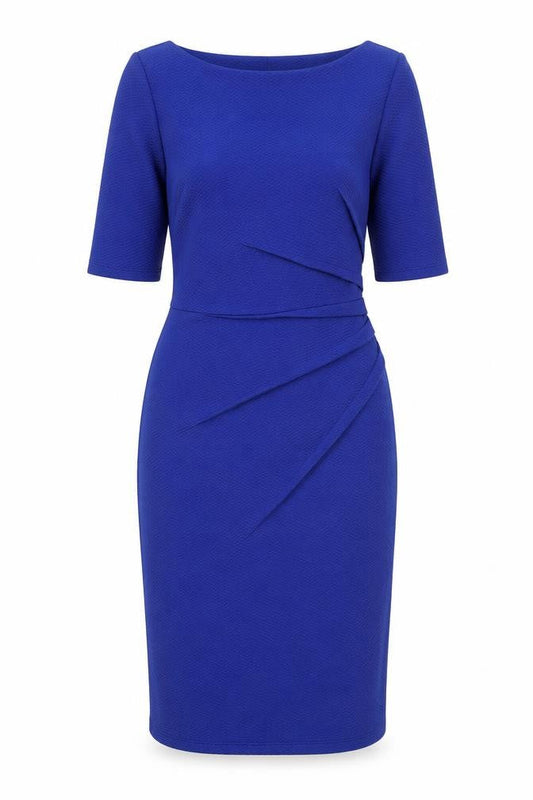 W9 Women's Blue Sheath Dress Size 10 Elegant Workwear